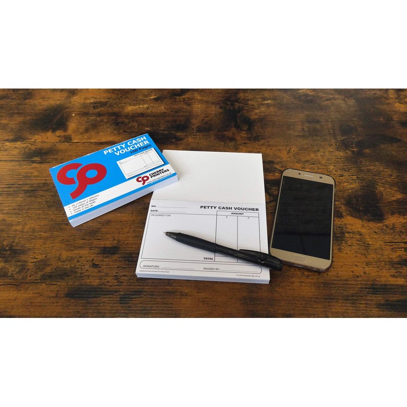 Cherry Petty Cash Voucher Pad A6 148mm x 105mm 100pages