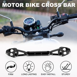 TUCKBOLD Motorcycle Motor Bike Cross Bar Portable | Handlebars Motor Bike Handlebar Black with Small Wrench 1 Set