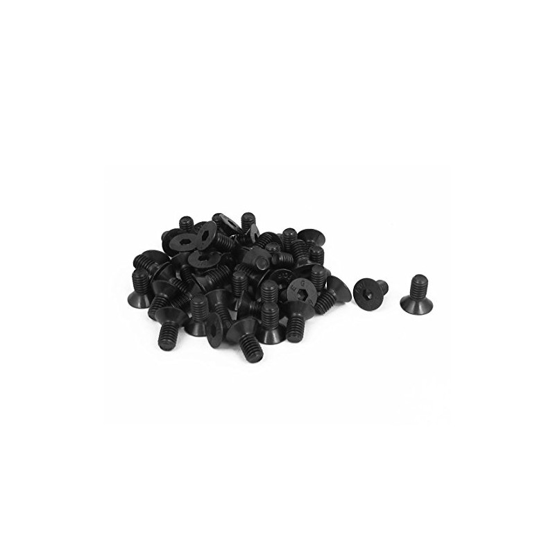 Sourcingmap M6 x 12mm Metric Hex Socket Countersunk Head Screw