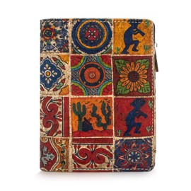 boshiho Eco Cork Friendly RFID Blocking Wallet Bi-fold Card Holder Vertical Wallet With Zippered Coin Purse & ID Window (Cork J)