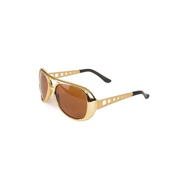Big Mo's Toys Rockstar 50’s, 60’s Style Aviator Shades, Gold