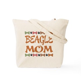 CafePress Cute Beagle Mom Tote Bag Reusable Natural Beige Canvas Shopping Bag