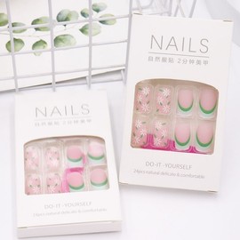 [Overseas] Gapyeon Manufacturers Supply Wearable Nail Patches in Style Wearable Internet Celebrity Free Size/Decorative Nails 15ea