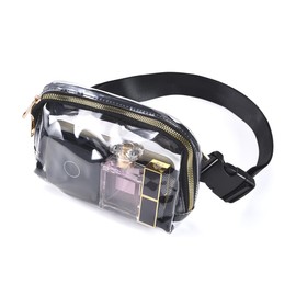 preday Clear Bag for Stadium Events, Clear Fanny Pack for Women, Stadium Crossbody Purse with Adjustable Strap, TPU Waist Pack for Concerts Sports Travelling Hiking Running