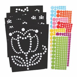 Baker Ross Flower Dotty Art - Pack of 8, Sticker Arts and Crafts, Craft for Kids (AX877)