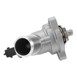 X AUTOHAUX Car Thermostat Inner Engine Coolant Thermostat Housing Assembly No.96988257 for Chevy Cruze 1.8L 2011-2016 Aluminum Alloy Silver Tone Durable