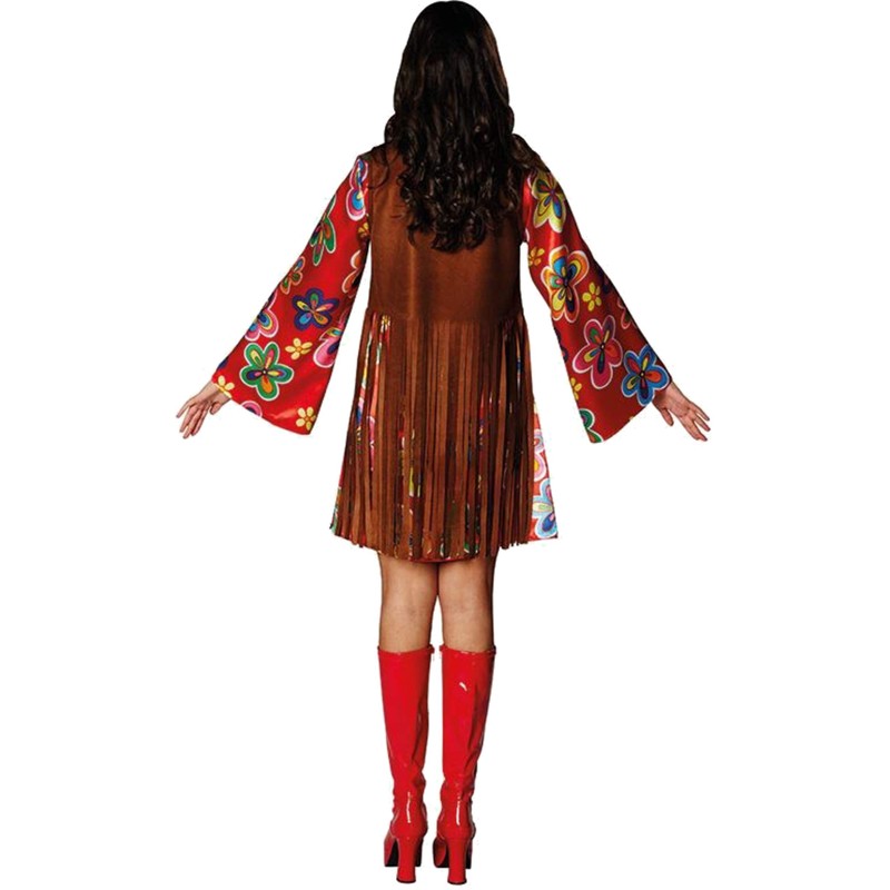 Krause & Sohn Hippie Costume Nancy colorful dress with brown