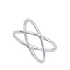 X Criss Cross Open Promise Ring New .925 Sterling Silver