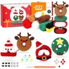 SUNNYCLUE Christmas Crochet Kits Xmas Snowman Elk Santa Claus Crochet