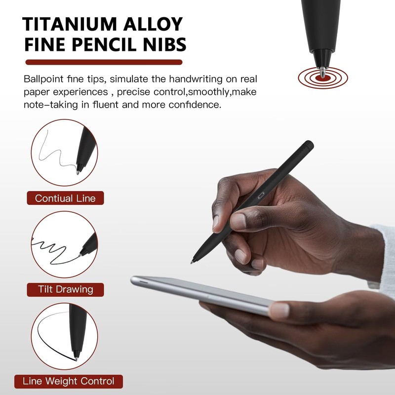 HaeKap 2PCS Titanium Alloy Metal Fine Nibs Replacement,Ballpoint Nibs not