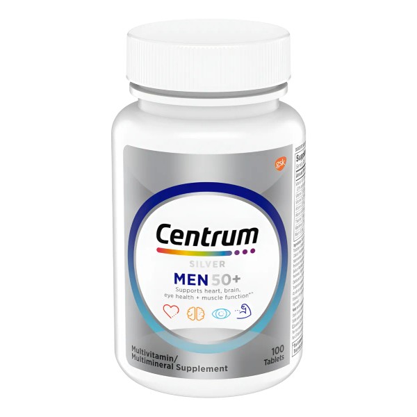 Centrum Silver Multivitamínico Hombres 50+ 100 Tabletas