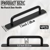 Koceci 4 PCS Adhesive Cabinet Handles, No Drilling Drawer Pulls,