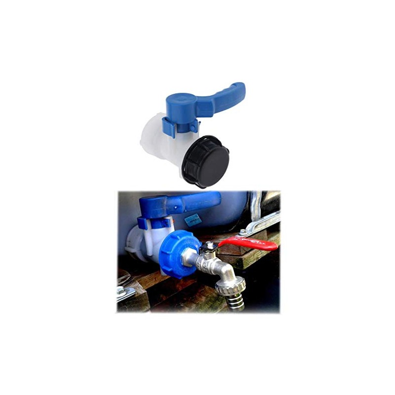 TOOLSTAR Butterfly Valve, 1000L IBC Tote Tank Butterfly Valve Tap