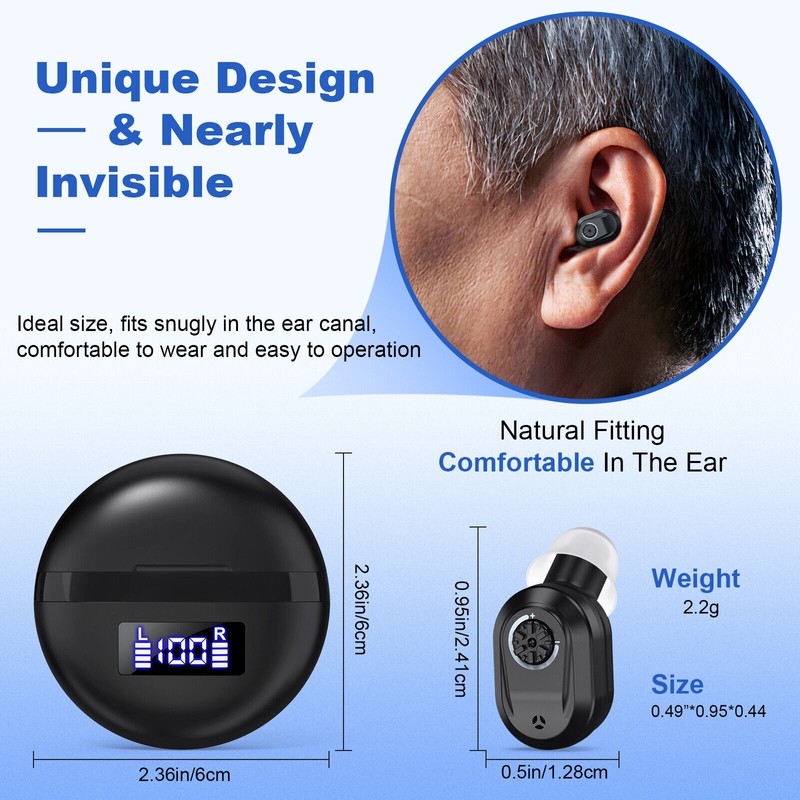 K&FCOPTEE Rechargeable Hearing Aids Hearing Loss Adjustable Digital Sound Amplifiers