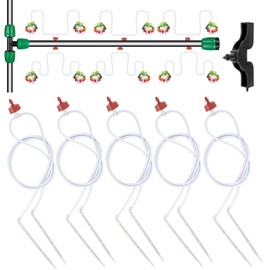 20 Pack Automatic Irrigation Dripper Stake Assembly, 1 GPH Irrigation Dripper Emitters for 2-Way 23.6 inch Irrigation tubing,Drip Emitters Bend Arrow Sprinklers for Garden Pots Irrigation Systems
