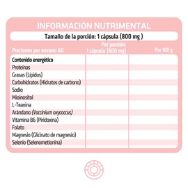HEALTHADDICTION - Inositol Avanzado – Suplemento con Myo Inositol, L-Teanina, Arándano, Vitamina B6, Folato, Magnesio y Selenio – Salud Hormonal y Bienestar Femenino (120 Cápsulas)