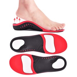 Insole, Arch Support, Shock Absorption, Arch Supporter, Odor Resistant, Cushion, Standing Work, Sports, Insole, Breathable, Unisex, Adjustable Size, For Sneakers, 5 Sizes Available, (M)