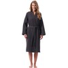 Morgenstern Bathrobe Women Luxury Soft Waffle Light Grey Size M