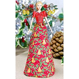 Gisela Graham – Angel Dellarobbia Christmas Tree Top Angel Decoration or Freestanding 28cm – Fairy