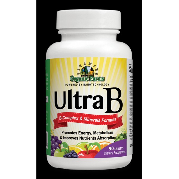 Organic Farms Vitamins B-Complex & Minerals - 90 Tablets -