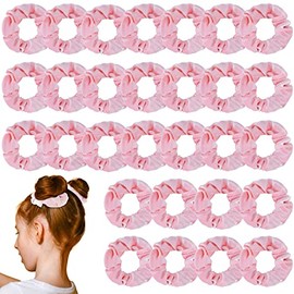 Juexica 50 Scrunchies de Terciopelo para Cabello Goma para Pelo Rosa Lindas Ligas para Cabello Coleteros Grandes Banda Elástica Gruesa de Color Sólido