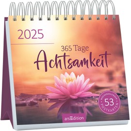 Postkartenkalender 365 Tage Achtsamkeit 2025: Wochenkalender 2025, 53 Postkarten für achtsame Momente
