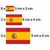 Generisch Set of 10 Flag Stickers Spain Car Sticker