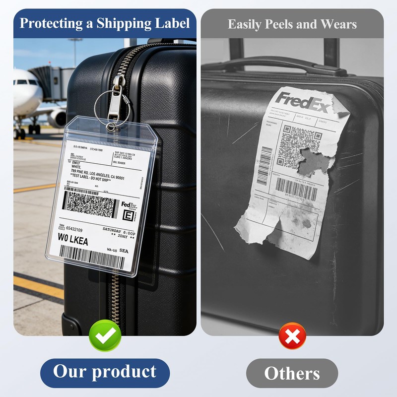GhllGhyy 2 Pack Extra Large Golf Bag Shipping Label Holder