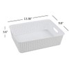 Xowine White Plastic Storage Baskets, Paper Storage Basket, Set of