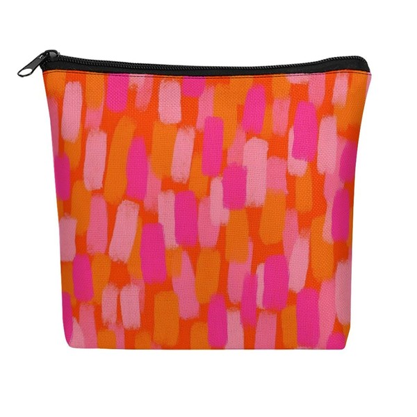 Southwest Hipster Turquoise Orange Swirls - Vivid Modern Cosmetic Bag