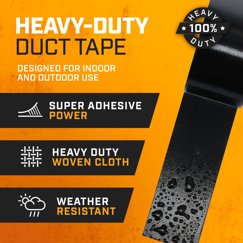 Lockport Black Duct Tape Heavy Duty 2in x 45 Yards
