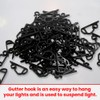 ANGIX 50 x Gutter Hooks, Christmas Lights Gutter Clips Heavy