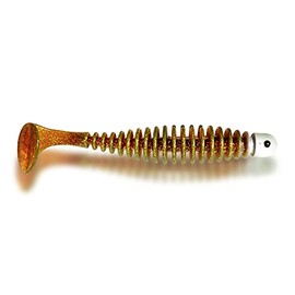 Black Cat Premium Shad Worm Rubber Fish with Slats Fishing Lure for Catfish Fishing Spin Fishing Motor Oil 17 cm