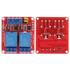 2 Channel Relay Module Red Board Relay Module with Optocoupler Isolation High and Low Level Trigger Expansion Board 12V for Household Appliance Control(12V)