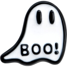 Body Candy 16G 316L Stainless Steel Glow in the Dark White Boo Ghost Bottle Labret Monroe Lip Ring Tragus 8mm