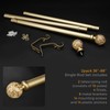 2 Pack Gold Curtain Rods for Windows 48 to 84
