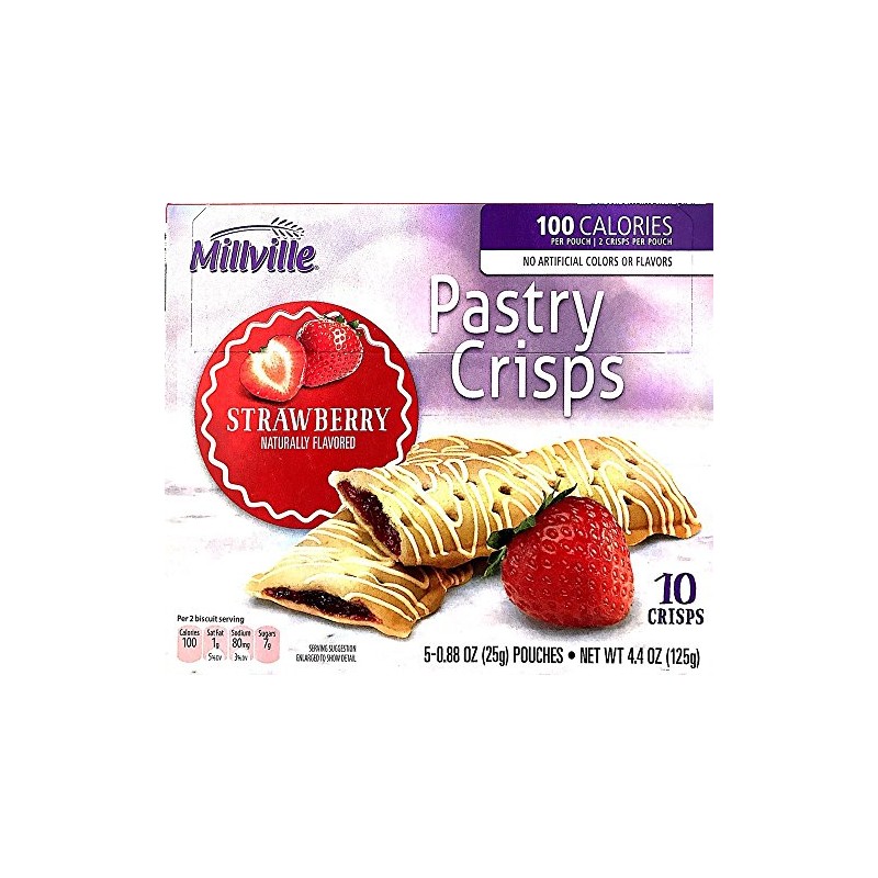 Millville Pastry Crisp Naturally Flavor (10 Bars) (Strawberry)
