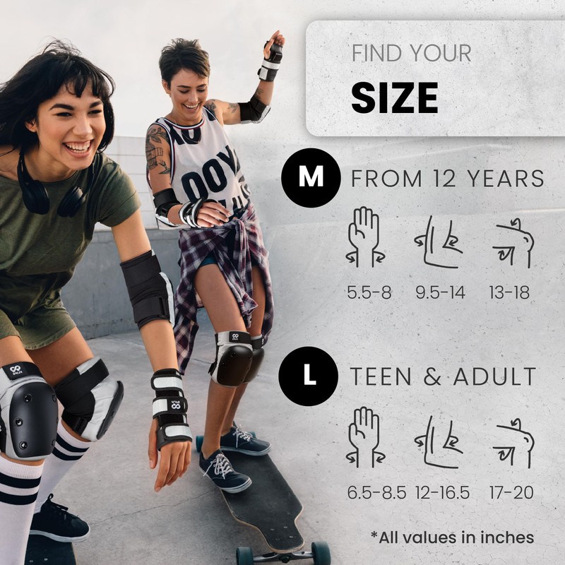 99FLIPS Skate pads adult - Knee and Elbow Pads incl.