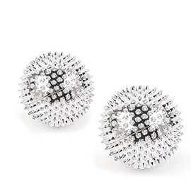 CHI-ENTERPRISE - Two Magnetic Massage Balls - Medium | Fascia Balls for Self-Therapeutic Acupressure Treatment | Contents: 2 Hedgehog Balls in Silver, Each 47 mm Diameter & 228 Acupressure Needles