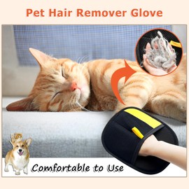 POYIPI 2025 Upgraded Pet Hair Remover Glove for Cats & Dogs, Electrostatic Gloves Pet Hair Removal, Reusable Pet Hair Removal Glove, Efficient Pet Grooming Gloves