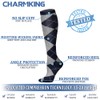 CHARMKING - Calcetines de compresión para hombres y mujeres (8