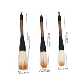 SEWACC 3 Pcs Large Brush Paint Brushes Artistic Calligraphy Supplies Ji Ti