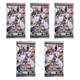 Konami Yugioh! Alliance Insight Booster Packs, Trading Card Game, 5 Packs, 9 Cards Per Pack, English Version