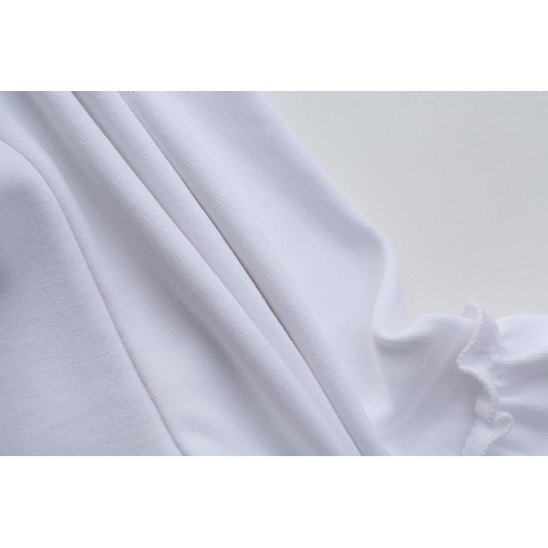 VilyR Girls Solid Cotton Ruffles Shorts (White,6-7Y)