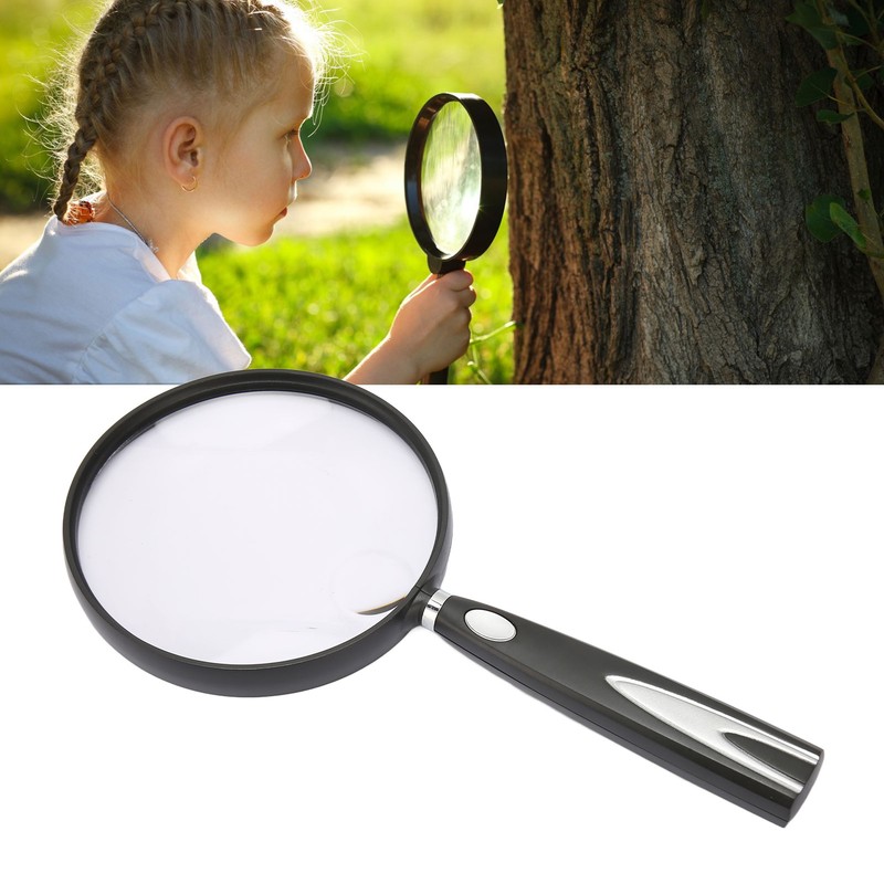 Handheld Magnifying Glass 2X 4X Handheld Reading Magnifier Skid Resistance