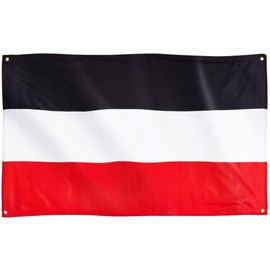 Runesol German Empire Flag, 91x152cm, 3ft x 5ft, 4 Grommets, Eyelet In Every Corner, Tricolour, German Coat of Arms, German Eagle, Premium Flags, Inside, Outside, Vivid Colours