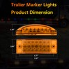Kingshowstar 4Pcs 5.8" Amber 21-LED Side Marker Lights - 3-in-1
