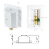 EFIELD Push-fit Pre-Assembled Ice Maker Outlet Box, 1/2-Inch Push-Fit Connection