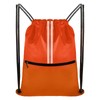JOYNYON Mochila con cordón resistente al agua (naranja), Naranja, Large,