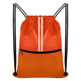 JOYNYON Mochila con cordón resistente al agua (naranja), Naranja, Large, Mochila deportiva con cordón